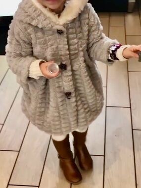 Hooded Faux Fur Jacket